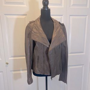 Baguda Brown Leather Jacket in Size Large
